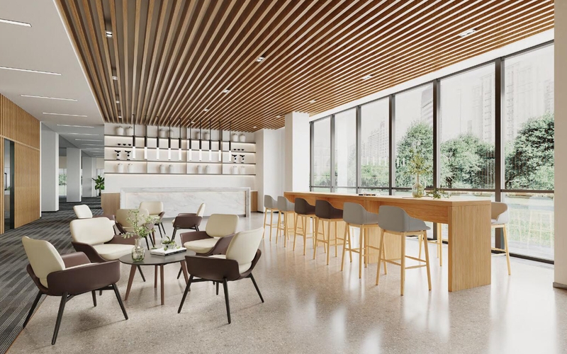 开放式办公空间中，哪种家具设计能有效促进员工之间的协作与沟通？